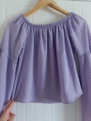 qadin kostyumlari modelleri: 👚Bənövşəyi rəngdə qadın bluzu ⭐ Yenidir, Türkiyədən alınıb - Model — 2