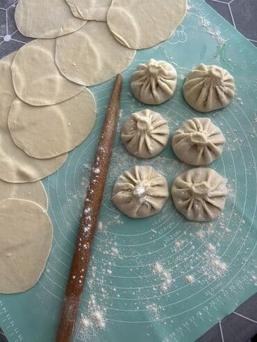 Кондитерские изделия, сладости: Ev şəraitində hazırlanmış xinkali (ev xəmirindən). - Əl ilə yoğrulmuş — 1