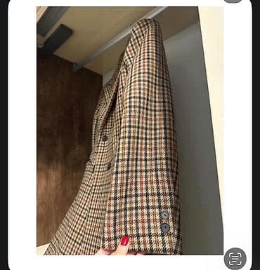 Sandro Checked Coat 
Double breasted 
Wool
Size Xs/S/Fr38 — 5