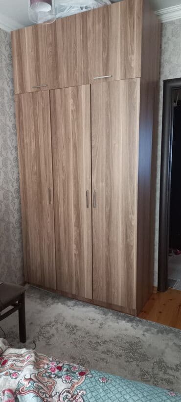 купить кровать: 2 односпальные кровати, Шкаф, Азербайджан, Б/у — 2