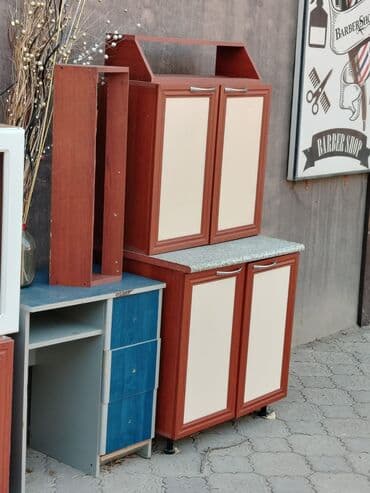 шкафчики на кухню: İşlənmiş, Açılan, Düz dolab — 7