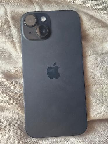 IPhone 15, 128 GB, Qara, Face ID, Simsiz şarj