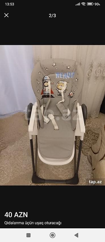 Uşaq arabaları: Qidalanma üçün uşaq oturacağı - Rəng: boz/ağ - Önündə çıxarıla bilən — 3