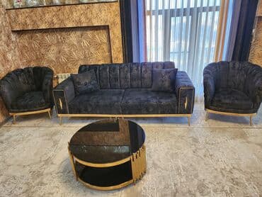 ucuz künc divanlar: Divan, 2 kreslo — 1