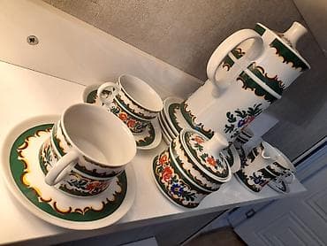 lentden gul buketi: Çay dəsti, rəng - Ağ, Farfor, Almaniya — 2