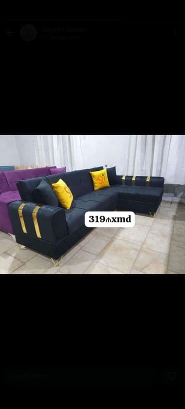 угловые диваны в баку: Угловой диван, Раскладной, Ткань — 29