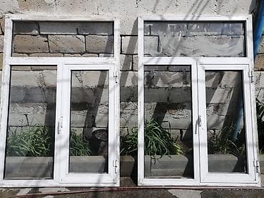 İşlənmiş Təkqat şüşə paketi Plastik pəncərə, Еni: 116 sm, Uzunluğu: 170 sm