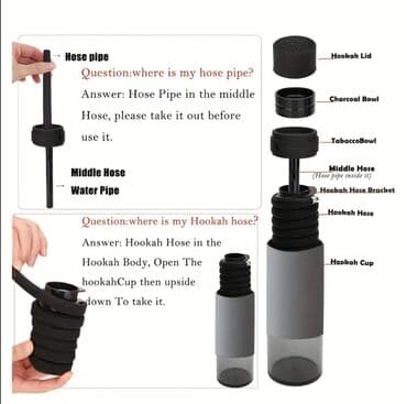 qelya: Daşınan mini şaşa-qəlyan (nərgile) – avtomobildə və açıq havada — 8