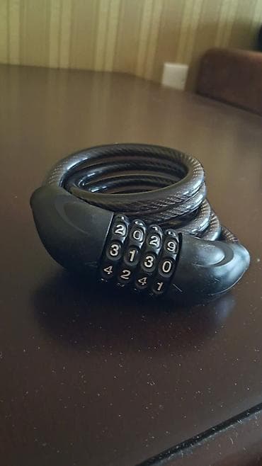 velosiped açarı: Kombinasiya ilə kilidlənən velosiped üçün kabel kilidi - 4 rəqəmli — 1