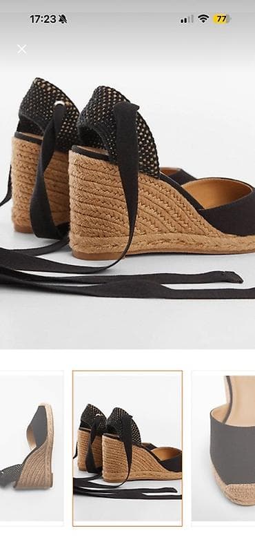 женские босоножки на танкетке: Qadın espadril platforma sandal 38 ölçü 1 dəfə geyinilib yeni kimidir — 4