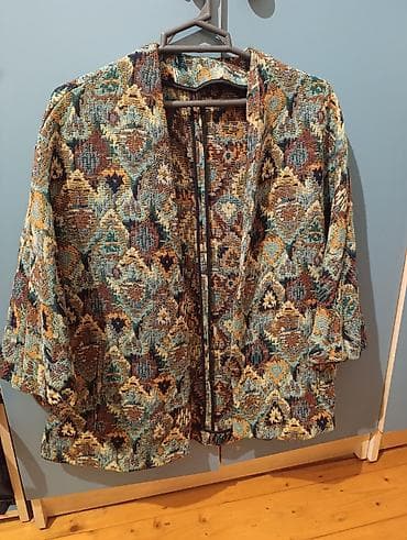 zara azerbaijan: Etnik naxışlı qadın iki parçalı dəst – jaket və şort - Parça: qalın — 3