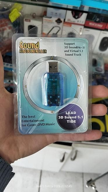 USB 5.1 Səs Kartı – Sound Audio Controller Xüsusiyyətlər: - USB qoş