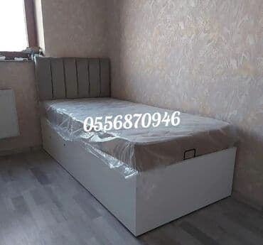 taxt: Yeni, Təknəfərlik çarpayı, Bazalı, Matras ilə, Siyirməsiz, Azərbaycan — 5