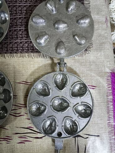 силиконовые формы в баку: Şirniyyət qəlibləri, rəng - Gümüşü, Çuqun, Fiqur, 3 — 4