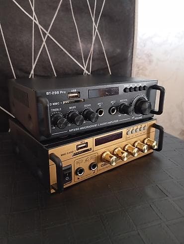 samsung level u: Bluetooth mikrofonlu audio gücləndirici (BT-298 Pro) və qızılı rəngdə — 1