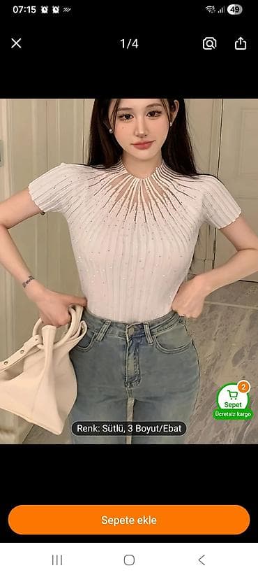 cins: Məhsul: Qadınlar üçün parıltılı trikotaj qolsuz bluz/korset tipli top — 1