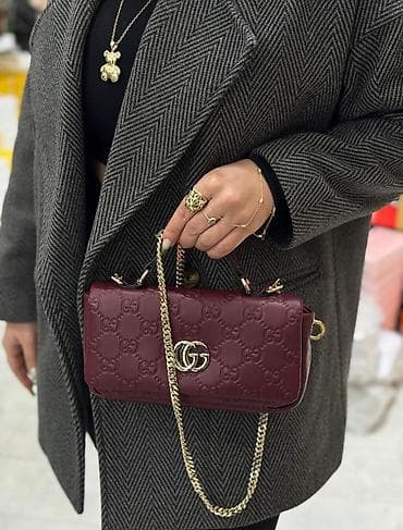 ətir çantası: 🤎 Bordo Gucci çanta ✨ Zərif, eleqant və hər kombin üçün ideal seçim. 👜 — 3