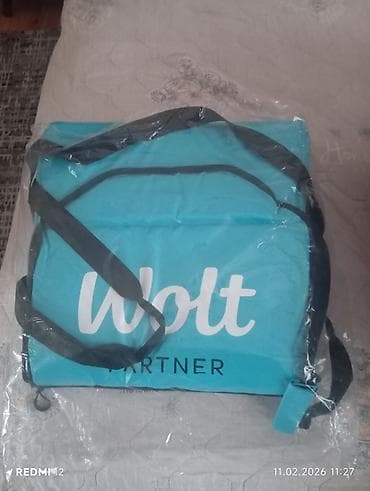 Wolt çatdırılma çantası (izotermik, kub formalı) - Rəng: firuzəyi
