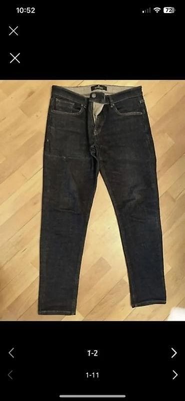 Kişi cins şalvarları – dar/skinny kəsim - Rənglər: tünd mavi (indigo)