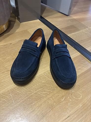 kişi geyimi: Məhsul: Kişi mokasinləri (lofer) - Rəng: Tünd göy (navy) - Material — 2