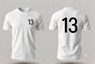 kis: Nömrəli idman futbolkası – uniseks, qısaqol - Rənglər: tünd mavi — 3