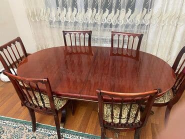 письменный стол купить: Qonaq otağı üçün, İşlənmiş, Açılan, Oval masa — 5