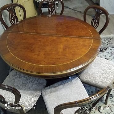 Qonaq otağı üçün, Açılan, Oval masa, 6 stul — 3