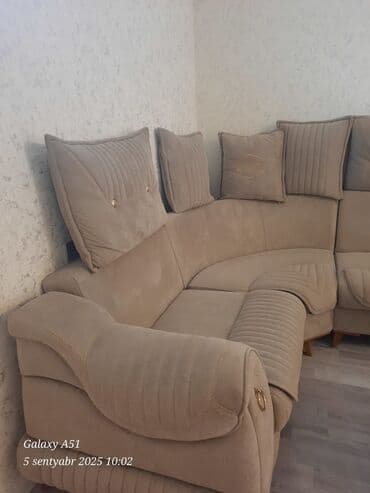 спальная мебель в баку цены: Угловой диван, Б/у, Раскладной, С подъемным механизмом, Ткань, Нет доставки — 5