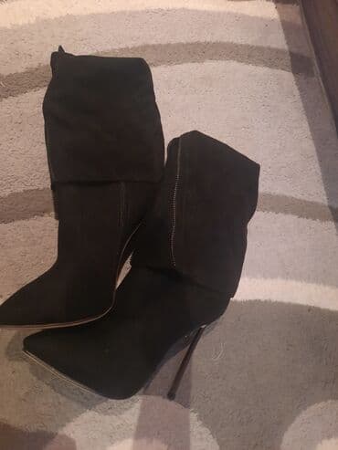 сапоги луноходы: Ботфорты, Размер: 36, цвет - Черный, Новый — 3