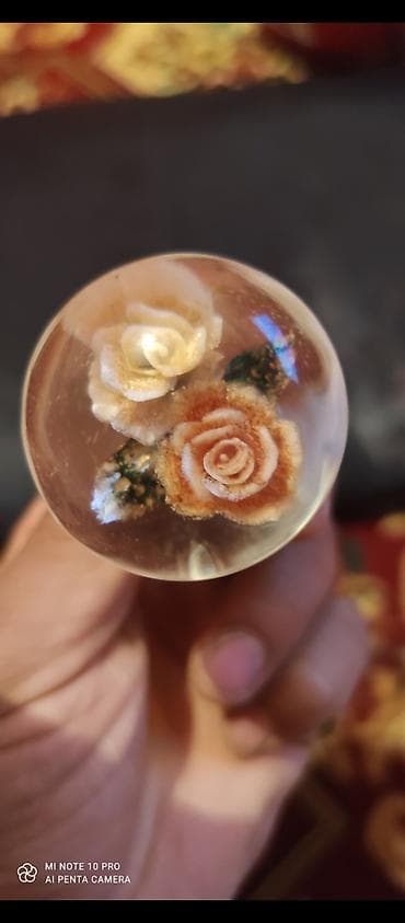 Akril/qatrandan hazırlanmış dekorativ sürət qolu topuzu - Şəffaf