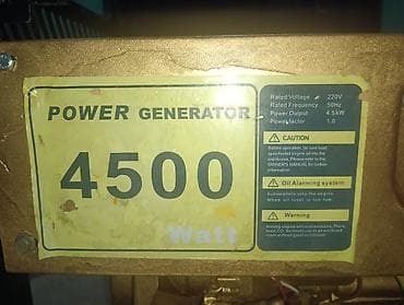 hidrofor su pompası: Benzinli elektrik generatoru – 4.5 kW Texniki göstəricilər: - Model — 3