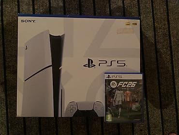 mafia ps5: PS5 Slim 1TB + EA Sports FC 26 disk hədiyyə Məhsul təsviri: - Sony — 1