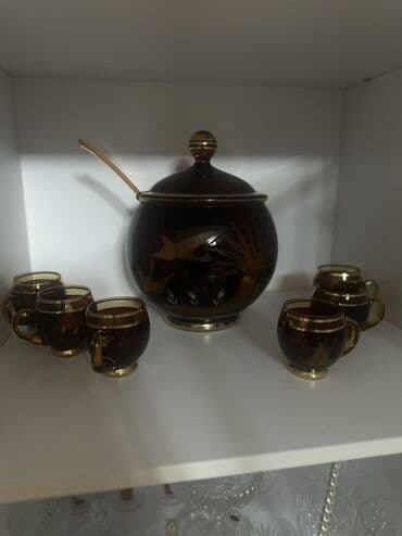 şüşe qab: Klassik şərbət/kompot dəsti - Tərkib: bagema temiz teze 1 böyük — 1