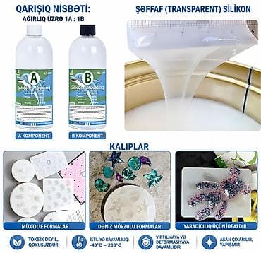 Yüksək keyfiyyətli silikon qəlib hazırlama dəsti! Epoksi (epoxy) — 2