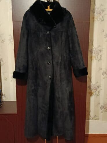 Женская одежда: Шуба, 2XL, цвет - Черный — 1