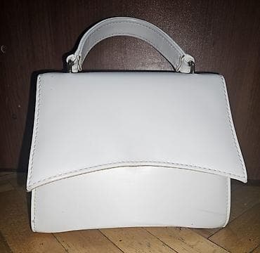 polis çantası: Ağ mini qadın çantası - Rəng: tam ağ - Material: süni dəri - Dizayn — 1