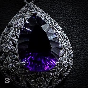 Наручные часы: Кулон, Серебро, Аметист, 5.00+ карат — 4