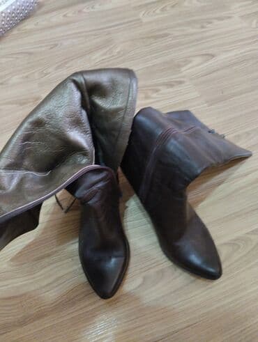 Tərliklər: Çəkmə, Derimod, Ölçü: 38, rəng - Qəhvəyi, İşlənmiş — 1