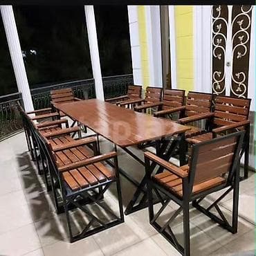 islenmis mebel aliram: Yeni, Dördbucaq masa, 4 stul, Açılmayan, Stullar ilə, Taxta, Azərbaycan — 9