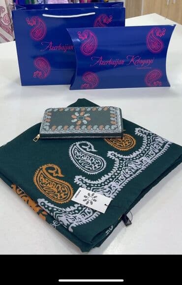 suvenir hədiyyələr: Məhsul: Azərbaycan kəlçəyi (kelagayi) dəsti - Tərkib: 100% təbii ipək — 6