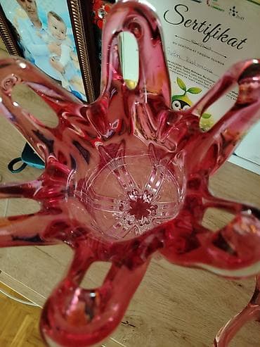 meyve qabı: Şüşə dekorativ dəst – 3 hissə ENDİRİM OLACAQ!!! - Material: qalın — 6