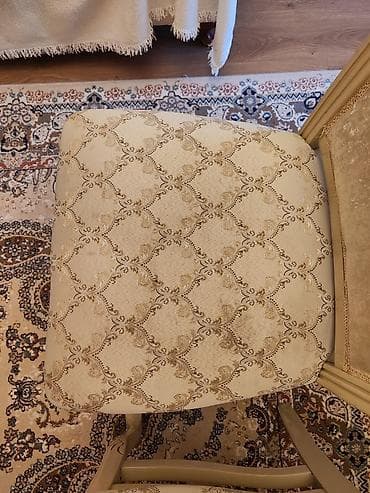 Qonaq otağı üçün, İşlənmiş, Qatlanmayan, rəng - Bej Stul — 2