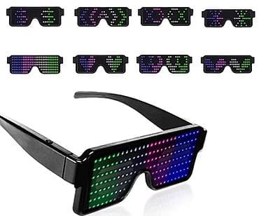 LED animasiyalı eynəklər – rəngli piksel paneli ilə diqqətçəkən