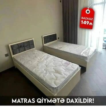 taxt: Yeni, Təknəfərlik çarpayı, Bazasız, Matras ilə, Siyirməsiz, Azərbaycan — 4