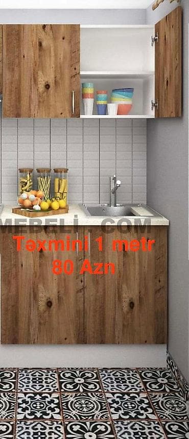 moykalarin qiymeti: ((7877))*Asya* Qiymet.80 azn. Metbex mebili ölçu 1 m. Moykayla — 1