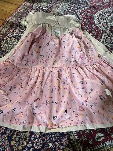 ana ve bala: Uşaq üçün qız yağmurluğu/palto - Rəng: bej (açıq krem) - Model: bel — 2