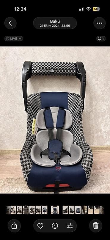 кресло для детей в машину: Uşaq avtomobil oturacağı (cox az istifade olunub) - Yaş/qrup: körpə — 3