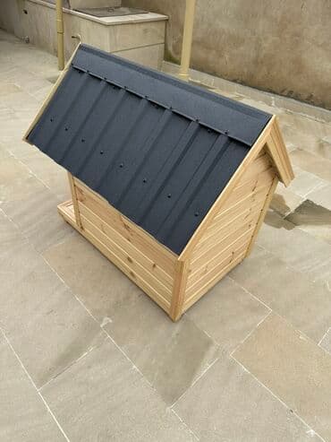 it üçün zəncir: Taxta it evi 1x60 - Material: təbii ağacdan yığılmış, hamar işlənmiş — 6