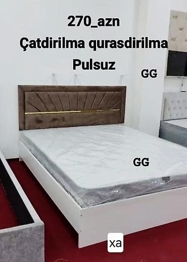 murad mebel: Yataq dəsti – zövqlü dizaynlı başlıq və ağ korpus - Qiymət: 270 AZN - — 1