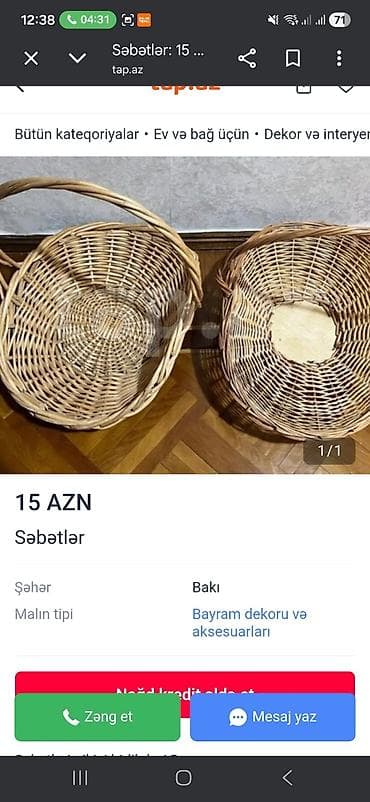 xonca satis: İkisi birlikdə 15 manat. Ünvan 8-ci mikrorayon, Azadlıq metrosunun — 1